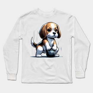 Kettlebell K9: Beagle Lifts to Fitness Long Sleeve T-Shirt